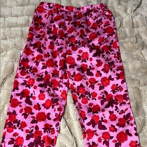 LOFT Floral Pajama Pants - Pink and Red